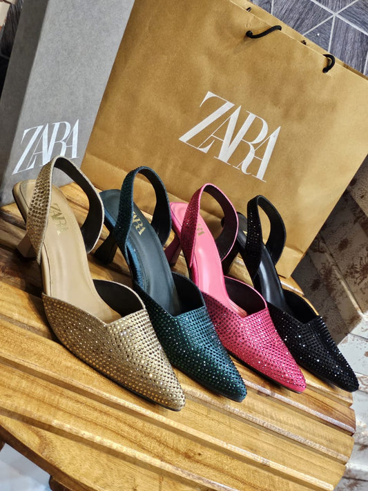 Zara Stone Heel for Women (Brown)
