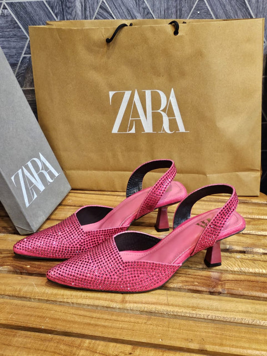 Zara Stone Heel for Women (Pink)