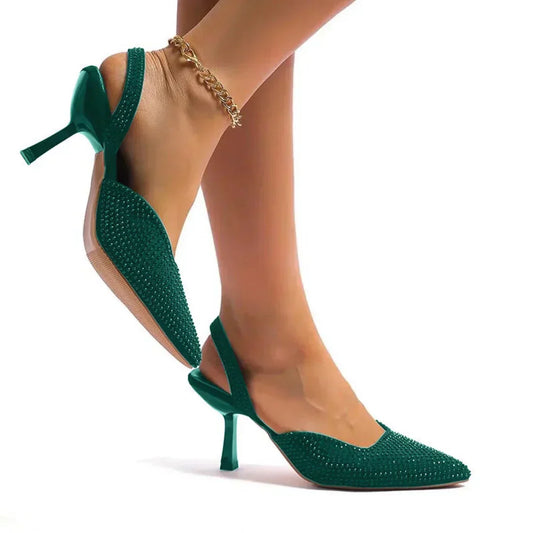 Zara Stone Heel for Women (Green)