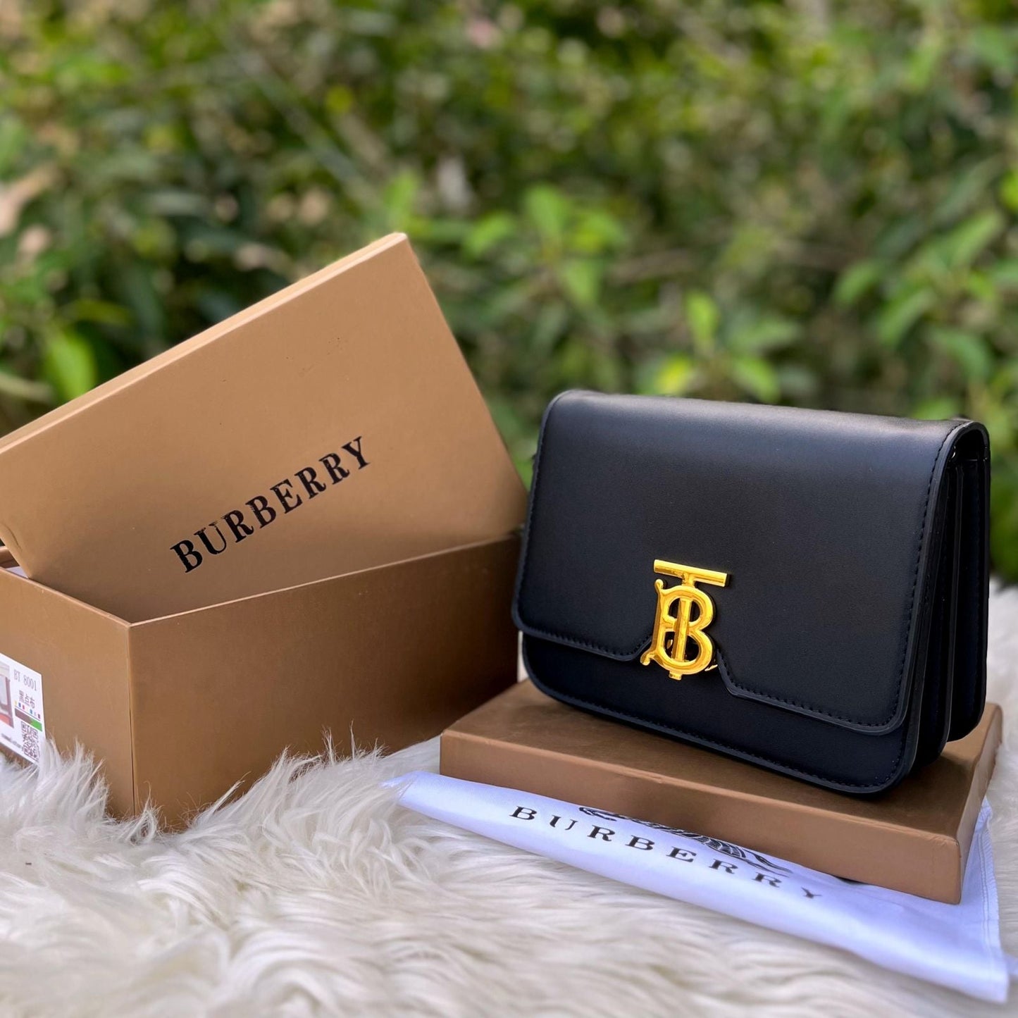 Burberry Small Leather TB Crossbody Bag